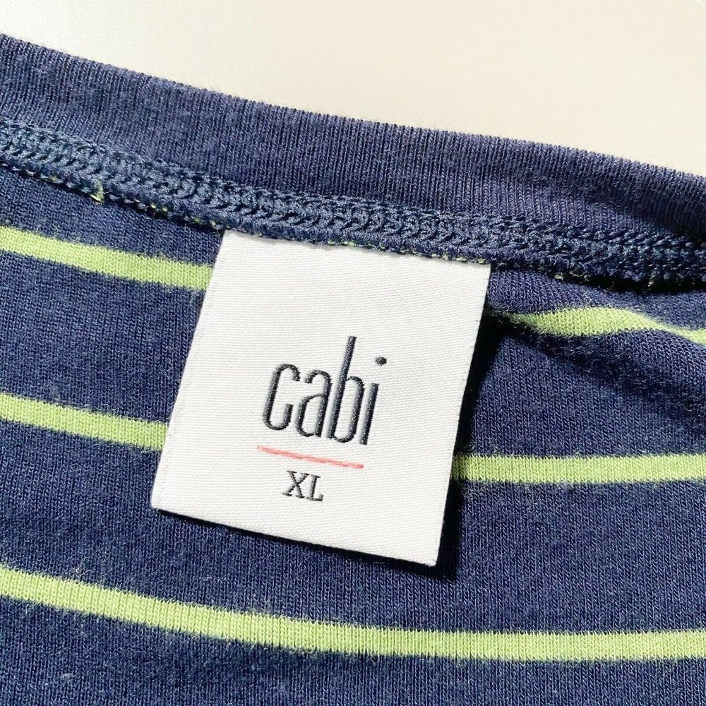 CAbi Navy and White Striped Short Sleeve Tee - Picture 6 of 7